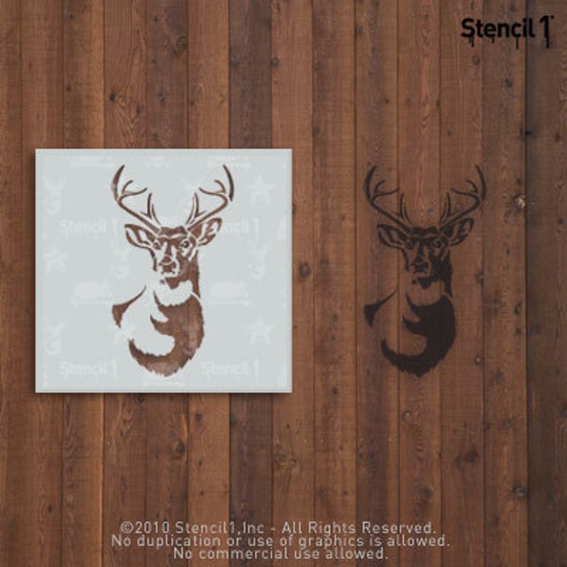 Stencil1 Large Antlered Deer stencil S1_01_52L image 3