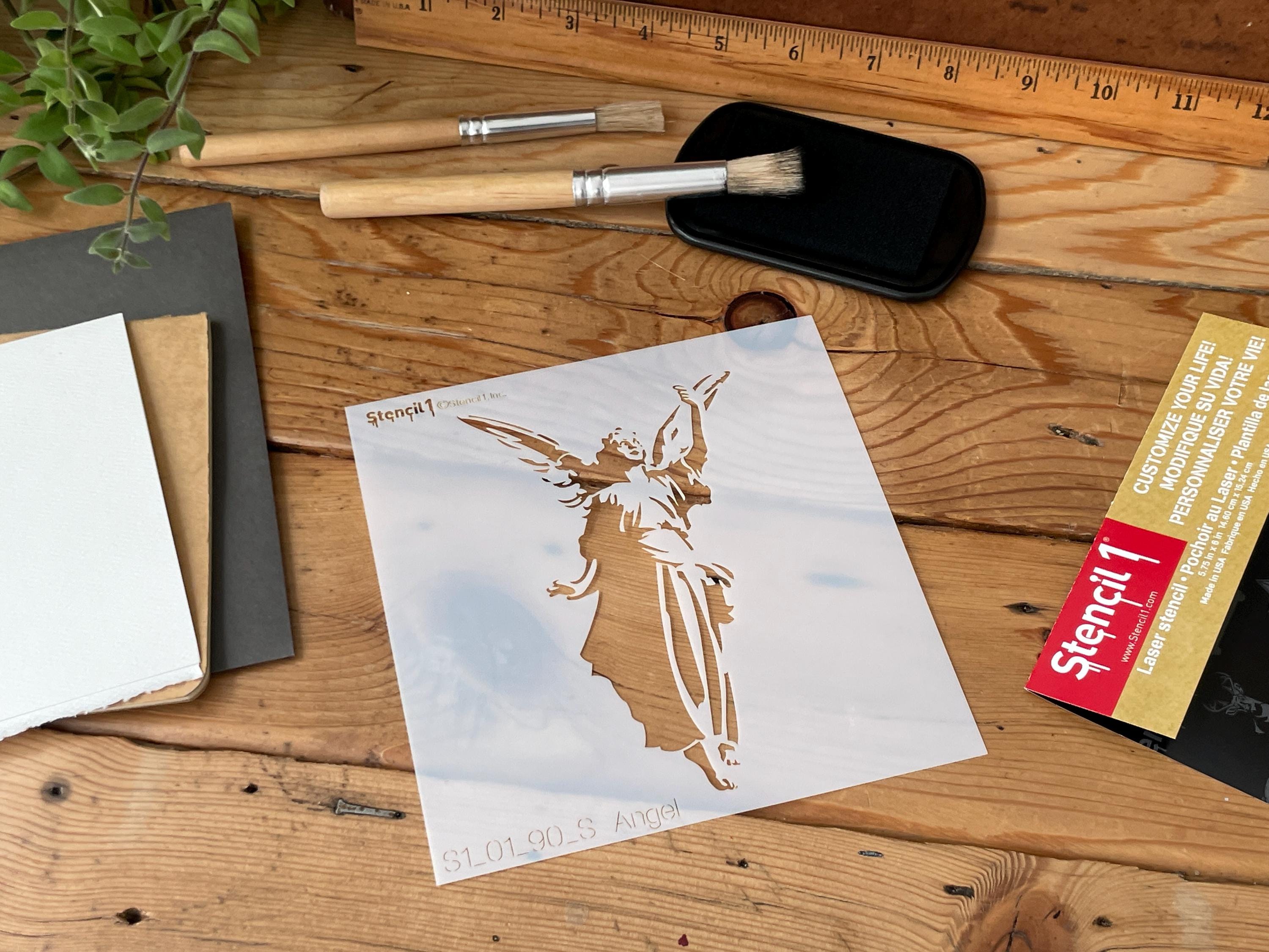 Angel Stencil - Reusable Craft \u0026 DIY Stencils - Christmas and Holiday  Stencils - S1_01_90_S - Small -(5.75\, image size:3000x2250