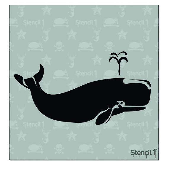 Whale Stencil Reusable Craft &amp; DIY Stencils S1_01_168_S - Etsy