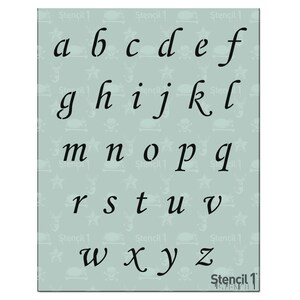 1" Corsiva Script Letter Stencil- Calligraphy Stencils Alphabet -Reusable Crafts & Font Stencils for painting -- S1_ALPH_CO_19 Stencil1 image 2