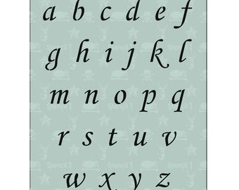 AL-UCV Corsiva - Alphabet Stencil Uppercase - iStencils