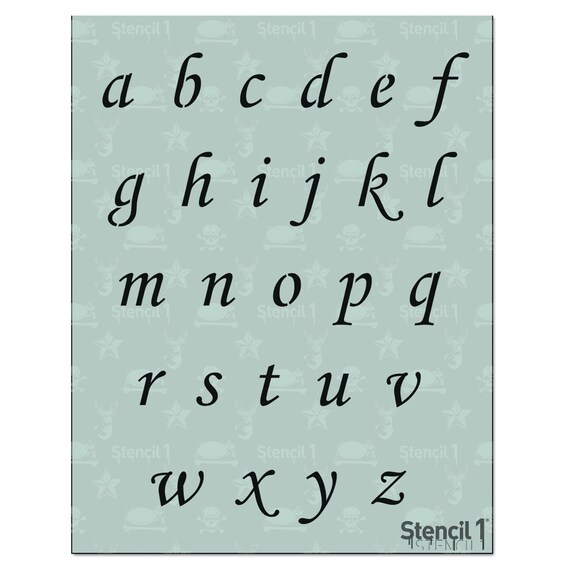 1 Corsiva Script Letter Stencil Calligraphy Stencils Alphabet reusable  Crafts & Font Stencils for Painting S1_ALPH_CO_19 Stencil1 -  Singapore