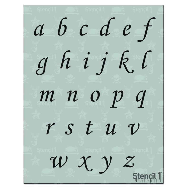 1" Corsiva Script Letter Stencil- Calligraphy Stencils Alphabet -Reusable Crafts & Font Stencils for painting -- S1_ALPH_CO_19 Stencil1 image 2