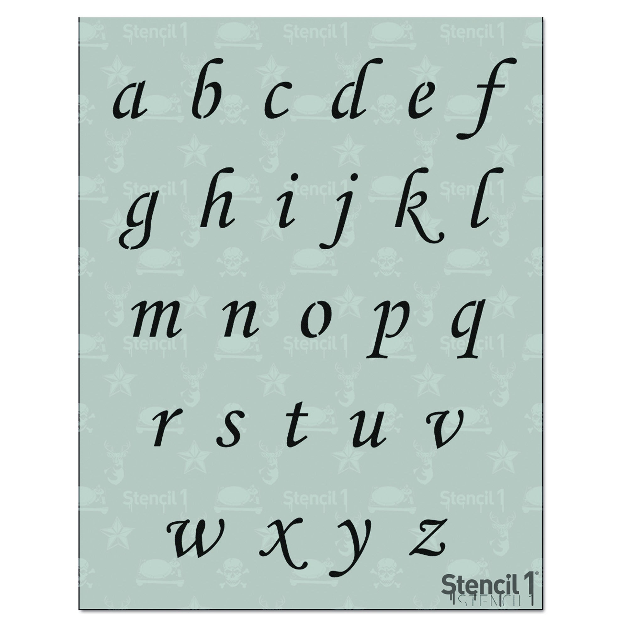 DZXCYZ 1 Inch Letter Stencils Kits, 66 Pcs Calligraphy Alphabet Stencils  and Number Stencils for Painting on Wood, Cursive Lettering Stencil Upper  and