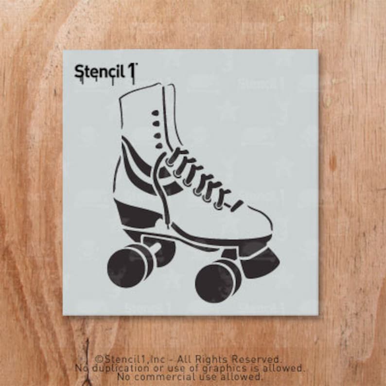 Roller Skate Stencil Reusable Craft & DIY Stencils Etsy