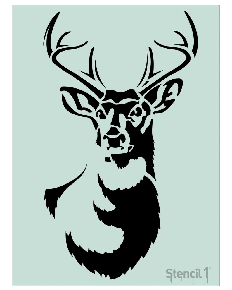 Stencil1 Large Antlered Deer stencil S1_01_52L image 6