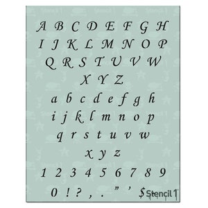 Rustic Serif Lettering Stencil by StudioR12 Full Alphabet Stencils for Journaling & Crafting Reusable Template Select Size 12 x 12 inch Sheet