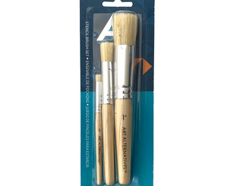 Stencil Brush Pack -Three sizes – 1/4 In, 1/2 In, 1 In