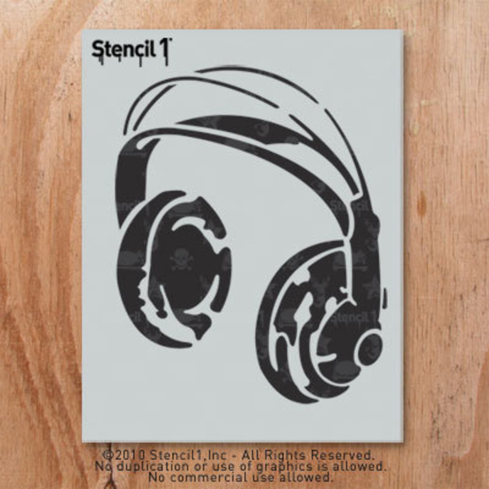 Headphones Stencil music stencil Reusable Craft & DIY Etsy