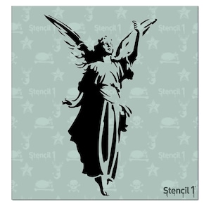 Angel Stencil - Reusable Craft & DIY Stencils - Christmas and Holiday Stencils - S1_01_90_S - Small -(5.75"x6")- By Stencil1