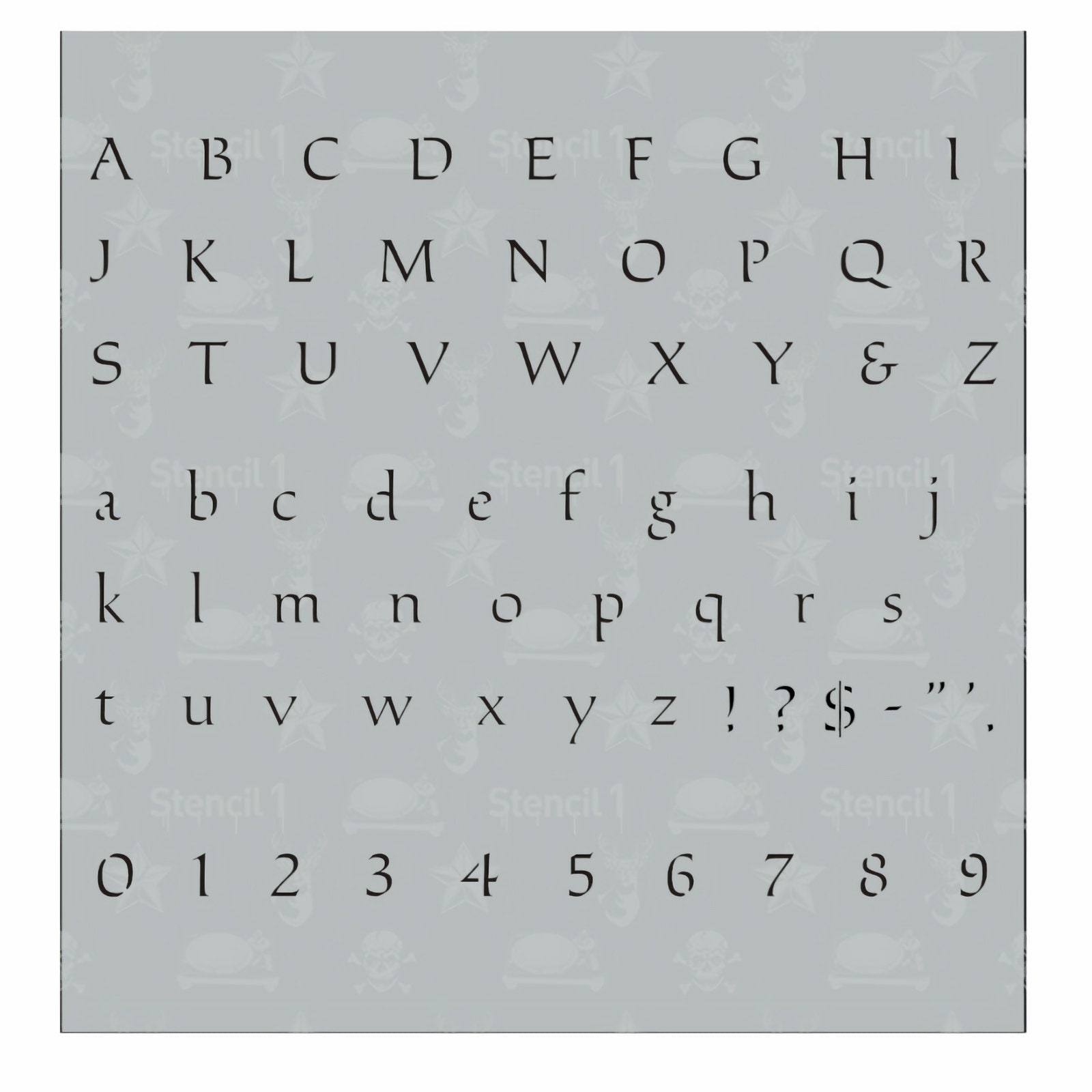 Reusable 5 Varsity Alphabet Letter Stencils  DIY Vertical Farmhouse Porch  Signs - Essential Stencil