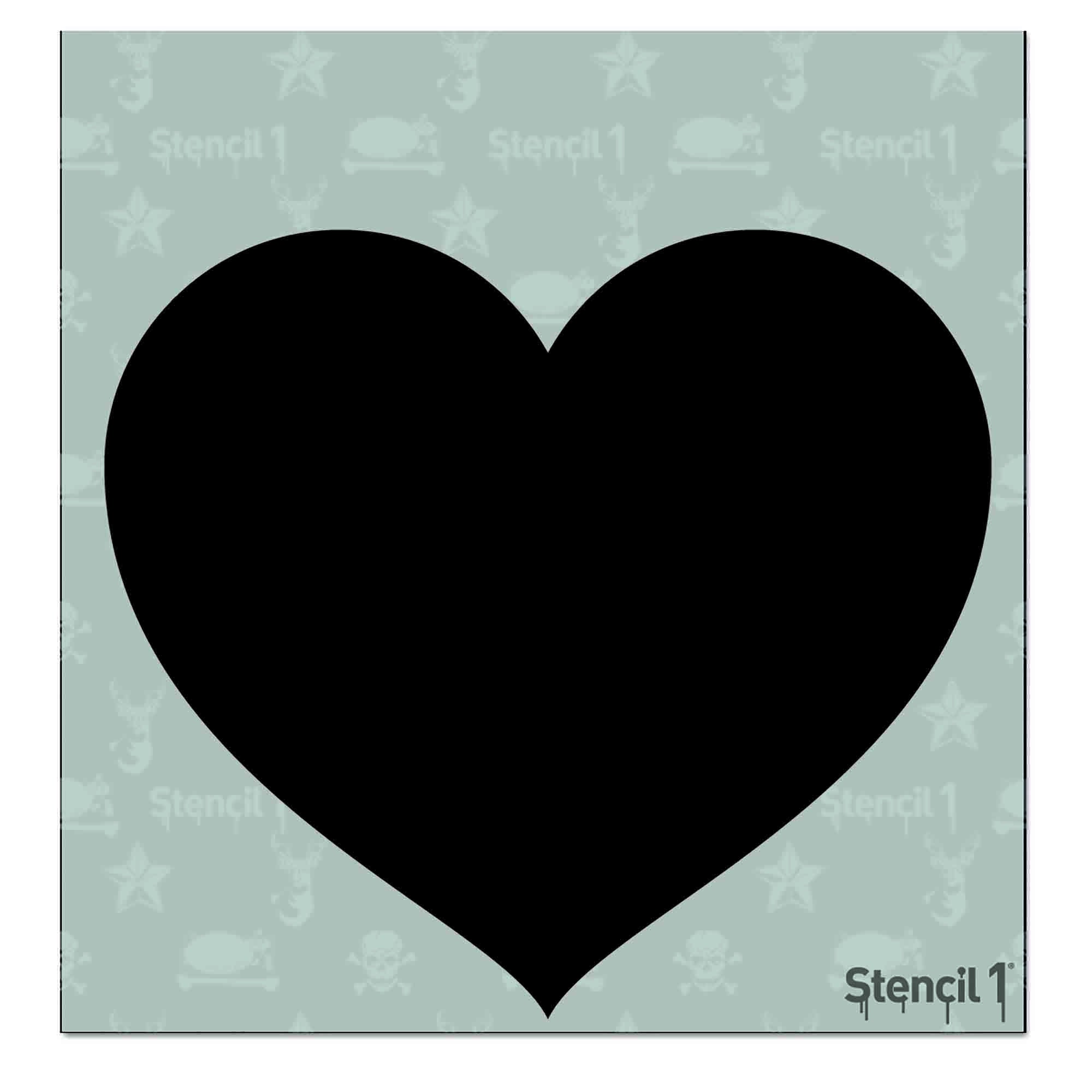 Tattoo Heart Stencil Reusable Craft &amp; DIY Stencils - Etsy