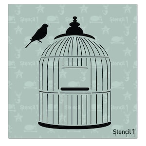 Bird Cage Stencil - Reusable Craft & DIY Stencils - S1_01_102_S -Small-(5.75&quot;x6&quot;)- By Stencil1