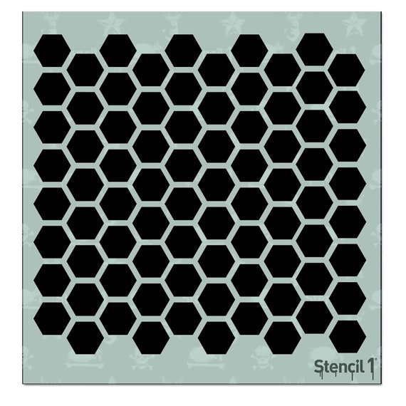 Hexagon Pattern Stencil Reusable Crafts & DIY Stencils S1_pas_26s  small5.75x6 by Stencil1 