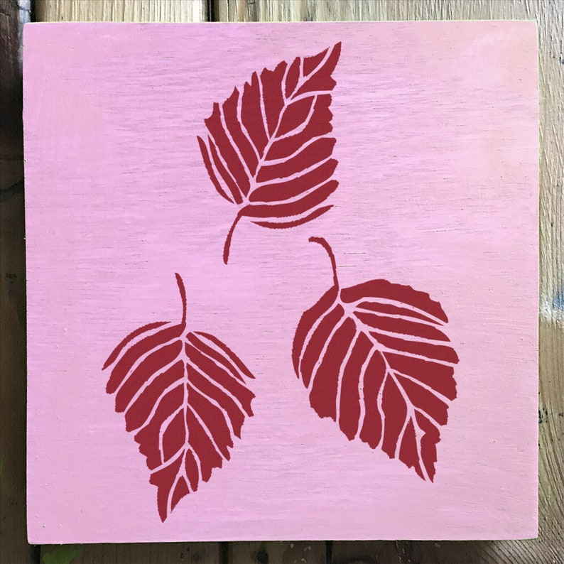 Leaves Stencil Reusable Craft & DIY Stencils S1_01_76_S Etsy