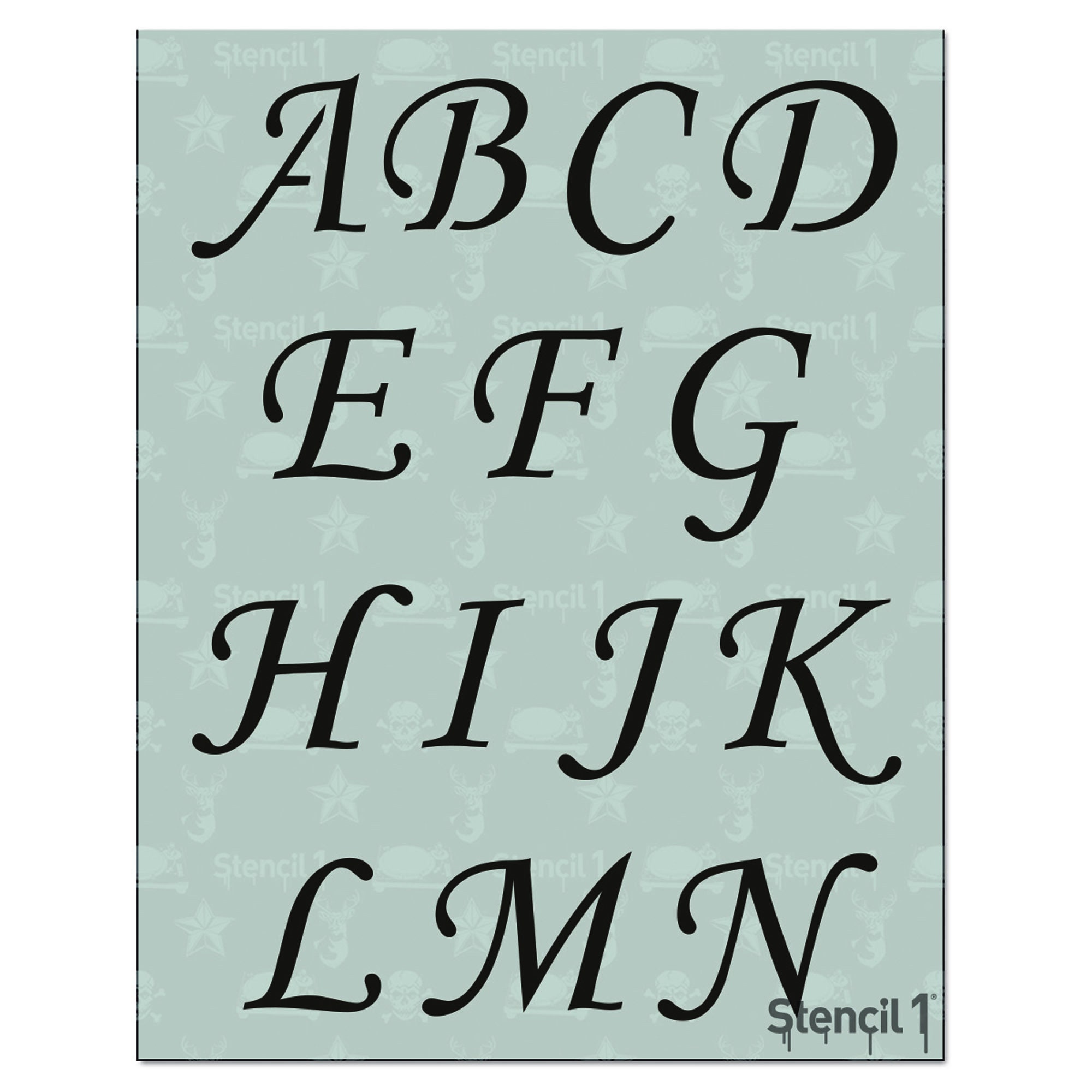 Stencil1 8.5X11 Alphabet Stencil Old English Font