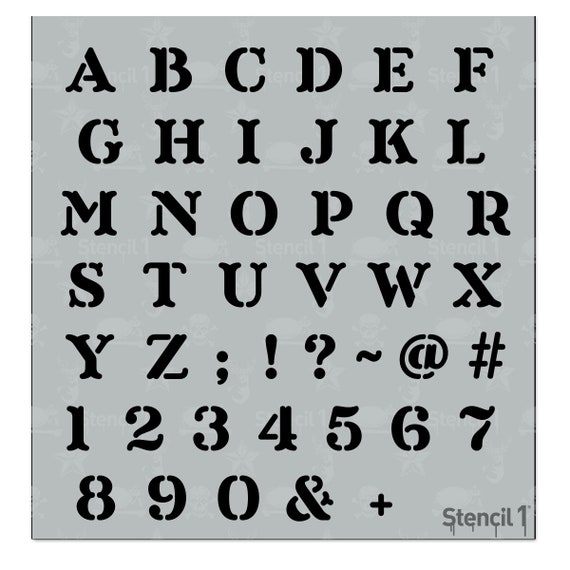 1/2 Crafty Letters Numbers Stencil Font Stencils Alphabet reusable Crafts &  Font Stencils for Painting S1_ALPH_CRAFT_10 Stencil1 