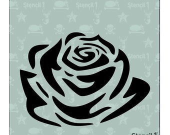 Tattoo Rose Stencil - Reusable Craft & DIY Stencils - S1_6P_12_S4 -Small-(5.75"x6")-By Stencil1