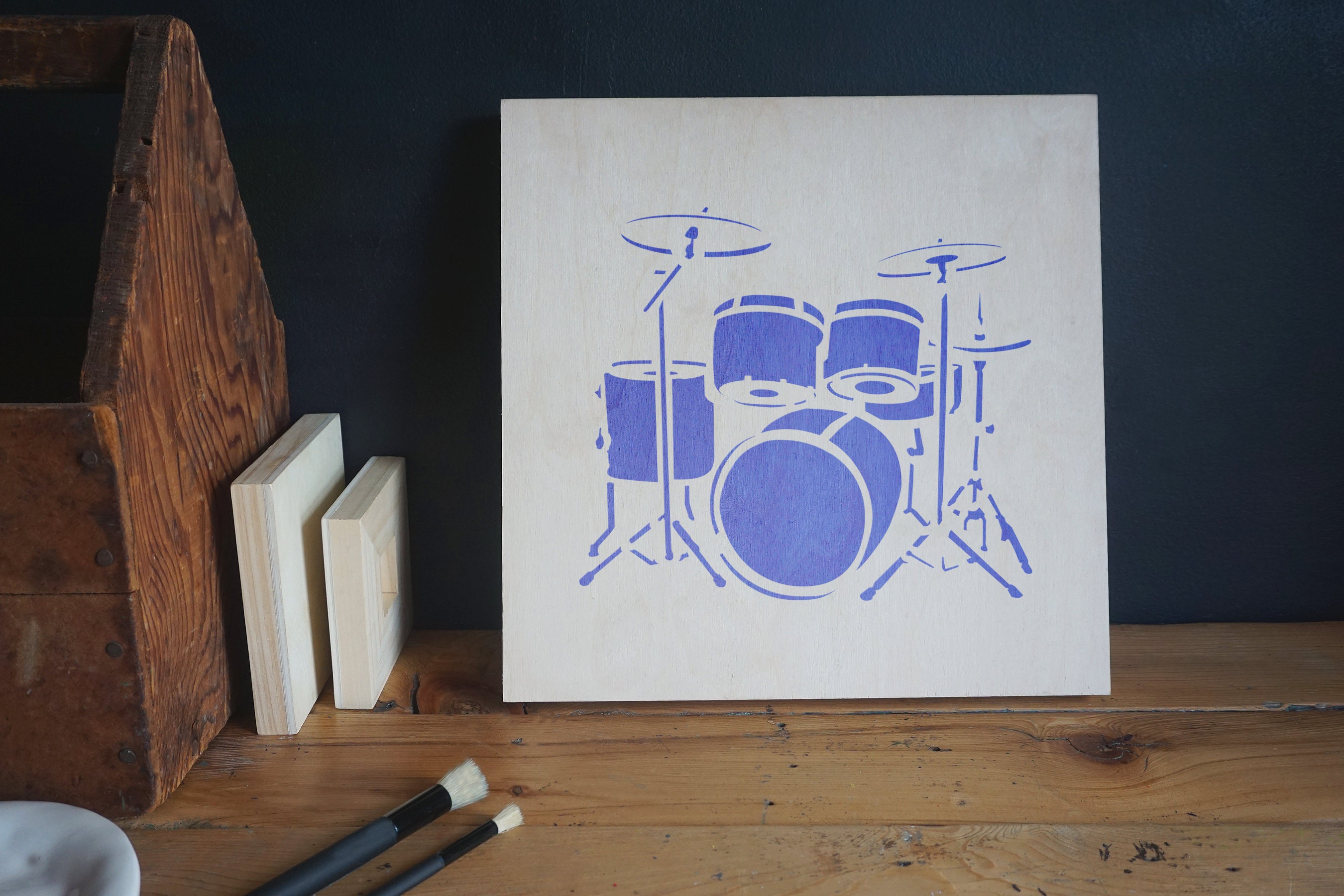 Drum Set Stencil Reusable Craft & DIY Stencils S1_01_17 Etsy