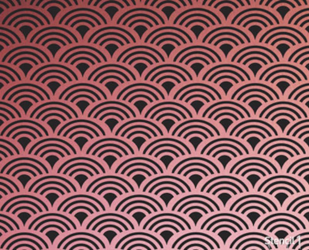 Scallop Shell Pattern Wall Stencil - Self-Adhesive – My Wonderful