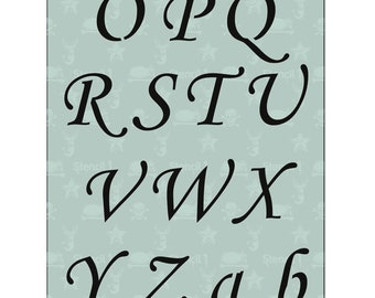 2 Corsiva Script Letter Stencil Calligraphy Stencils Alphabet