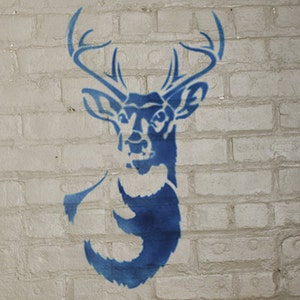 Stencil1 Large Antlered Deer stencil S1_01_52L