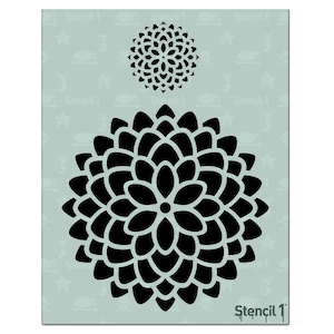 Chrysanthemum Stencil - Reusable Craft & DIY Stencils - S1_01_145 - 8.5" x 11" - By Stencil1