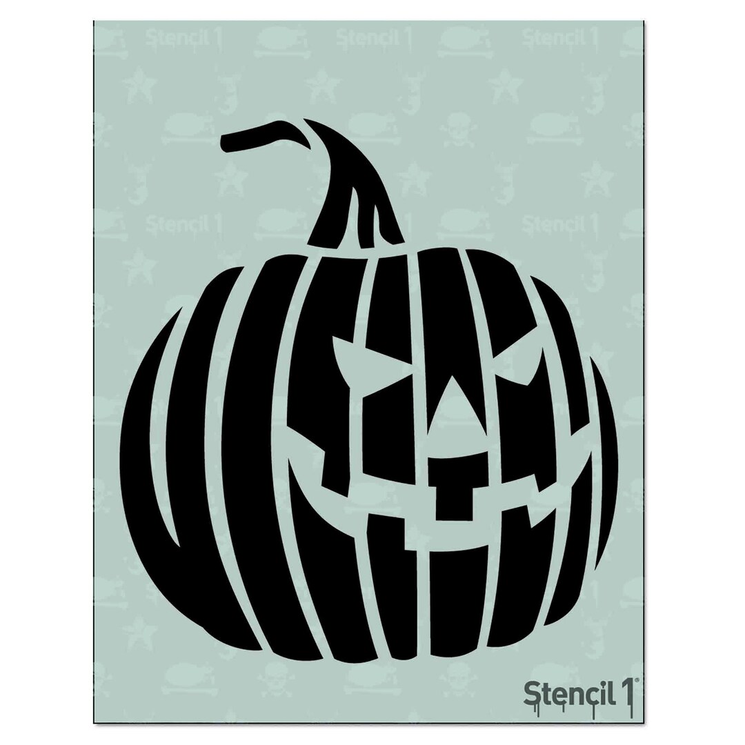 Jack-o-lantern Stencil- Reusable Crafts & DIY Stencils- S1_01_HW_4 -8 ...
