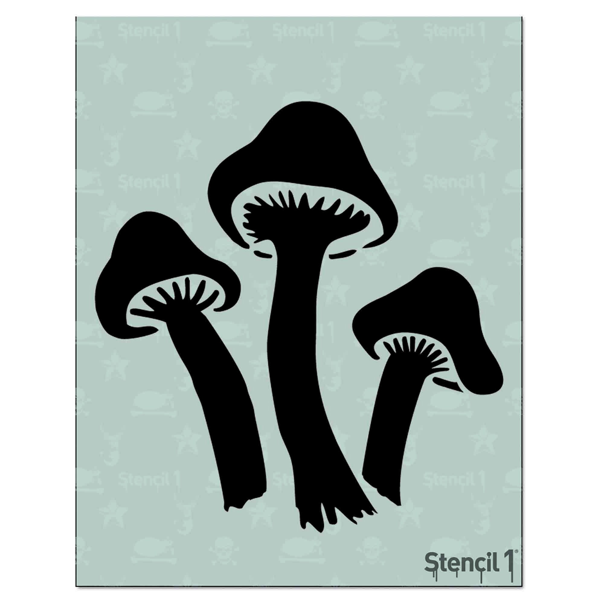 Mushroom Stencil Mushroom Woodland Leaf Stencil Baking Stencil
