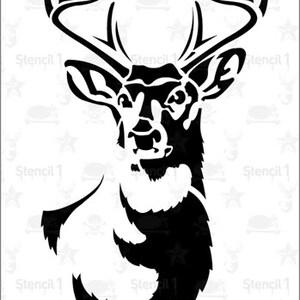 Stencil1 Large Antlered Deer stencil S1_01_52L image 2