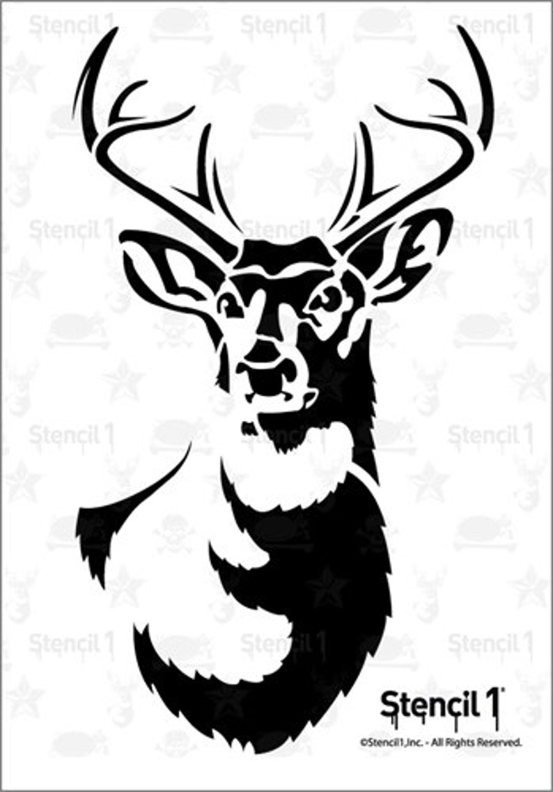 Stencil1 Large Antlered Deer stencil S1_01_52L image 2