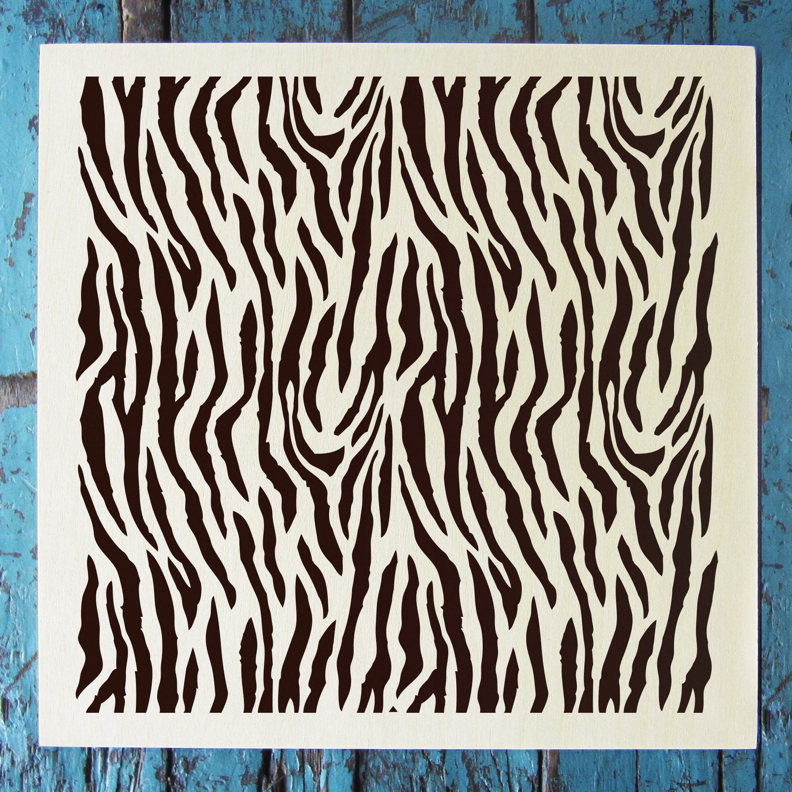 Zebra Print Repeat Pattern Stencil- Reusable Craft & DIY Stencils - S1 ...