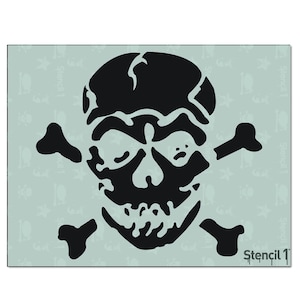 Jolly Roger Stencil- Reusable Craft & DIY Stencils- S1_01_20 -8.5x11- By Stencil1