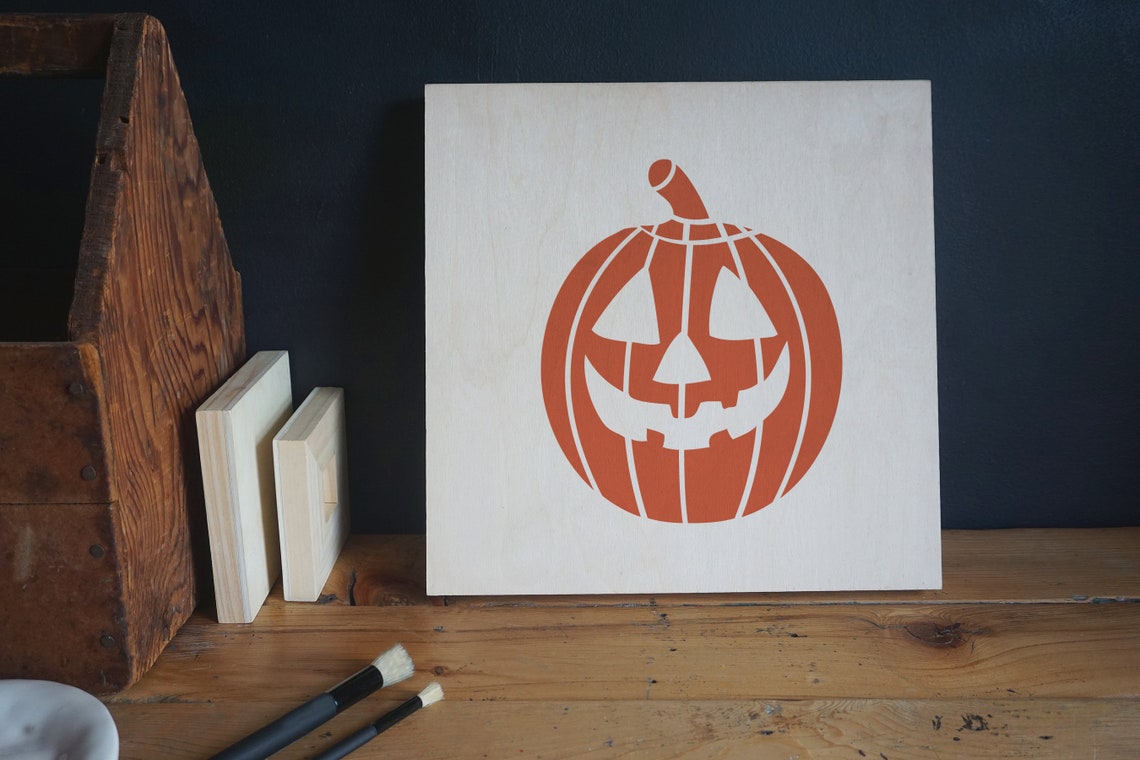 Jack-o-lantern Stencil Reusable Craft & DIY Stencils - Etsy