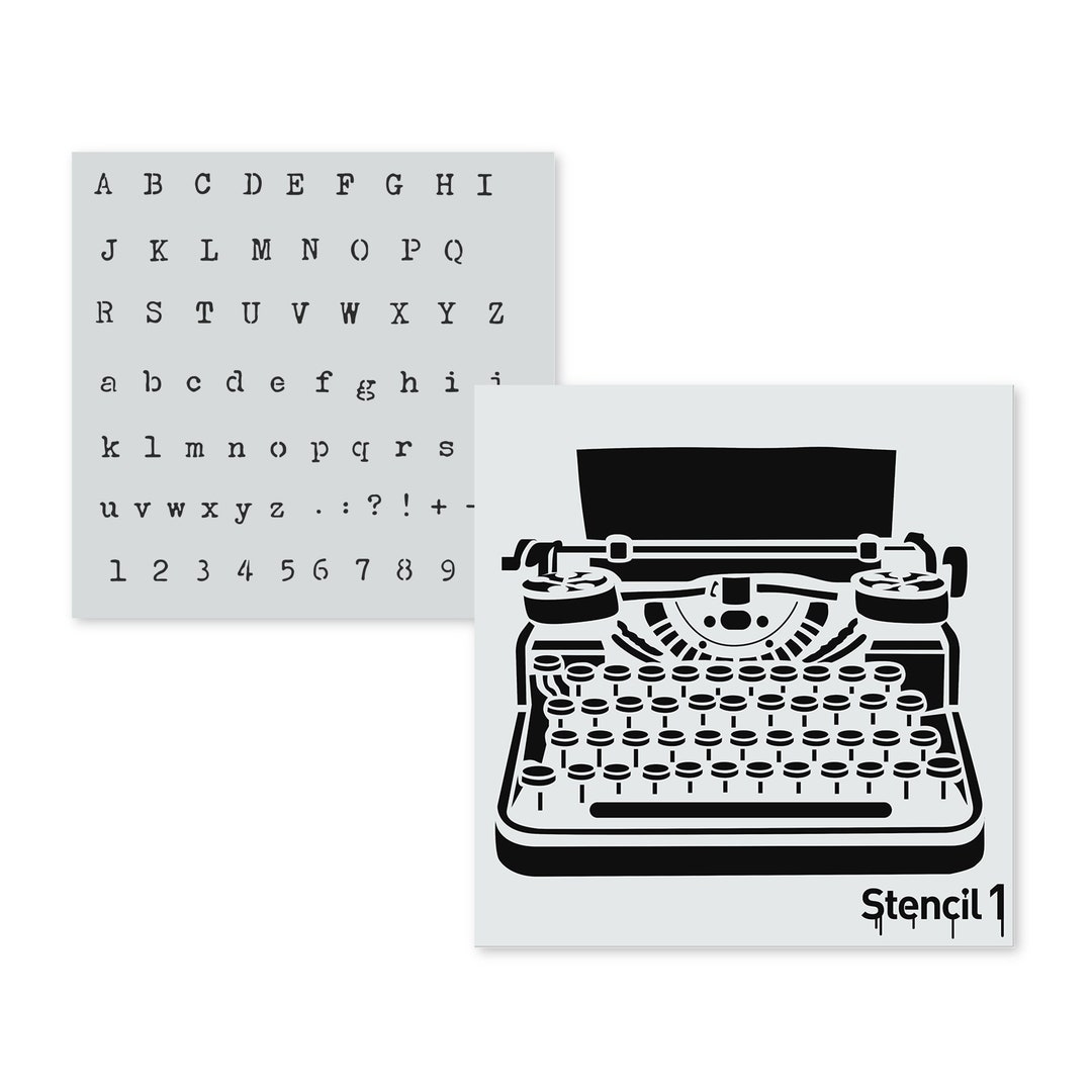 Typewriter Stencil Bundle Reusable Craft & DIY Stencils S1_TW_BDL2 by