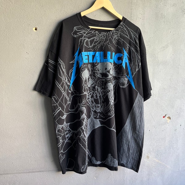 Vintage 00s Metallica All Over Print T-shirt Black