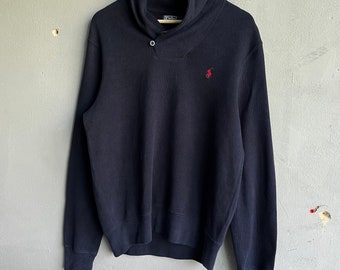 Vintage Polo Ralph Lauren Blaues Sweatshirt Grösse M