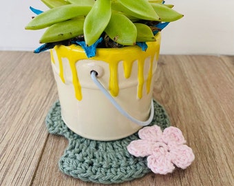 Crochet Lilypad Coaster