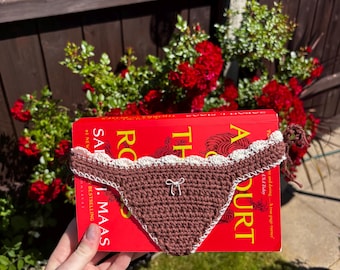 Crochet Bikini Bookmark, Handmade Cotton Thong Bookmark, Book Lover Gift
