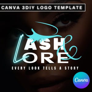 3 Logo Design Set, Logo Template, Lash Logo, Hair Logo, DIY Beauty Logo, MUA Makeup Logo, Nails Logo, Braid Logo, Premade Logo Design Custom