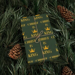 Christ Is King Holiday Wrapping Paper Christmas Gifts Christian Wrapping Paper Reason For The Season