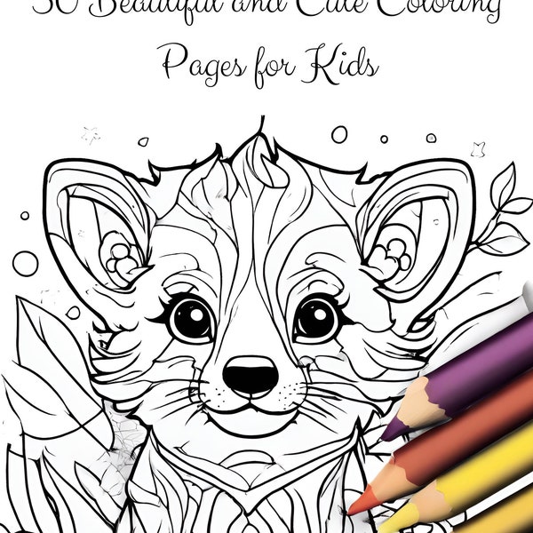 Livre de coloriage pour tout-petits - 30 pages à colorier belles et mignonnes pour les enfants
