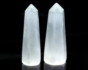 Selenite Obelisk Tower (1 Piece) Size 5 to 6 Inches