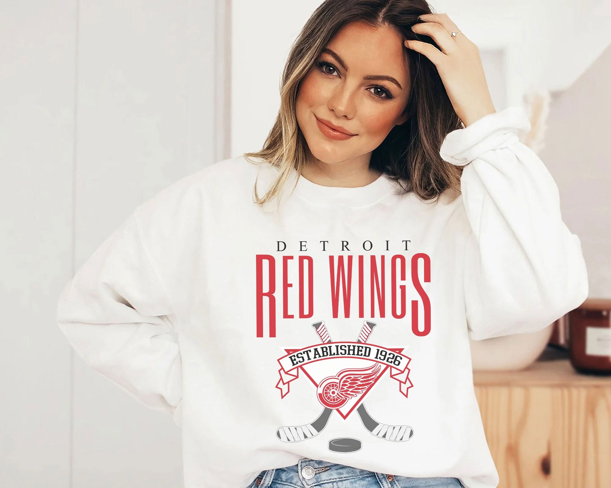 black red wings sweatshirt