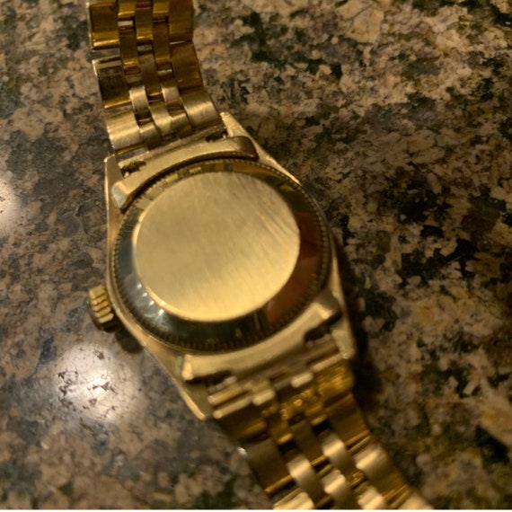 Ladies 14K Yellow Gold Rolex watch with Rare brac… - image 5