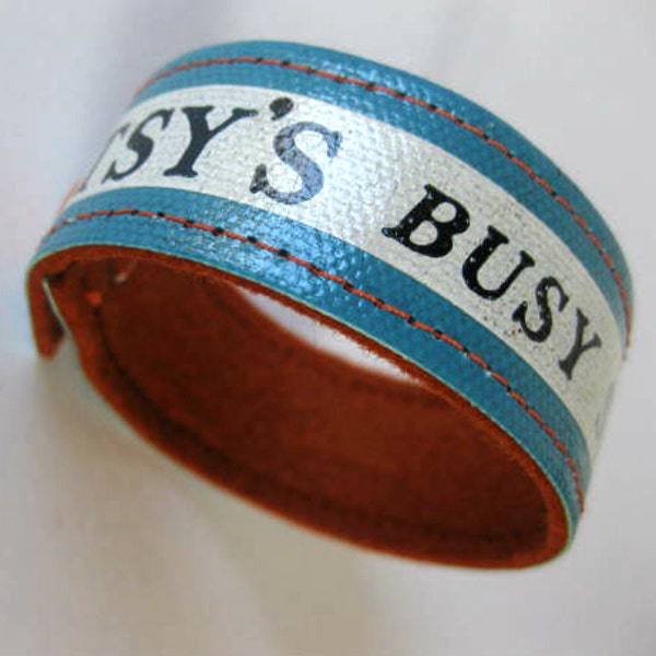 Betsy's Busy Summer, Recycled  Book Binding Cuff/Bookmark