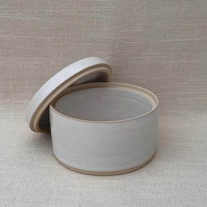 Handmade Stoneware Trinket Pot | Minimalist Ring Jewelry Storage Container