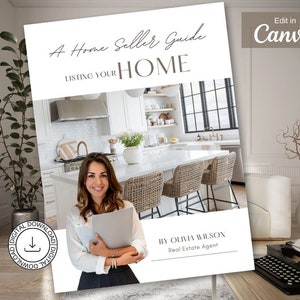 Pre-Listing Seller Workbook | Real Estate Guide | Editable Canva Template | Digital Download