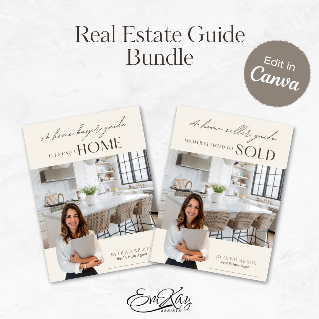 Real Estate Buyer & Seller Guide Bundle | Canva Templates | Real Estate ...