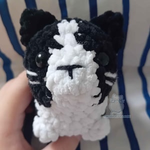 Crochet tuxedo cat plush/plushie, Amigurumi Plushie cat, handmade plush, gift for friends and family